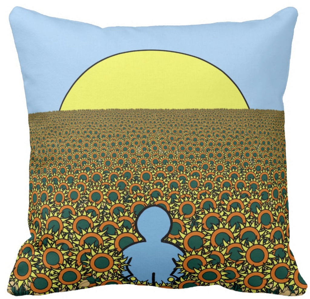 Sunflower Pillow by John Kraft