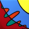 Turn it Up by John Kraft (acrylic and resin on wood 12x12)