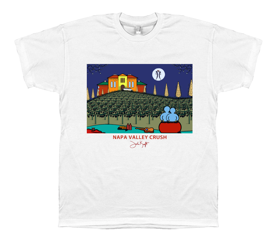 Napa Valley Crush T-Shirt by Artist John Kraft